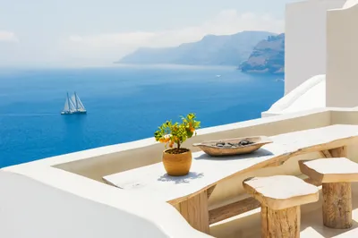 White architecture on Santorini island, Greece. White architecture on Santorini island, Greece.