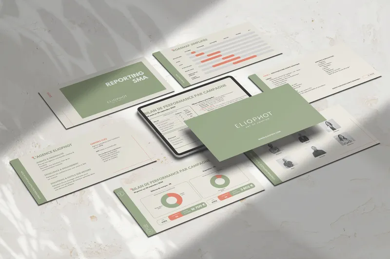 <p>mockup d’un reporting sma</p>