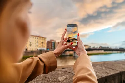 Woman Taking Pictures for her social media profile